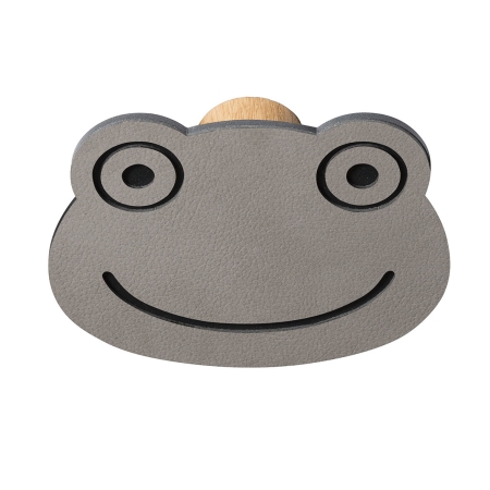 Knage DOT Frog i læder - light grey