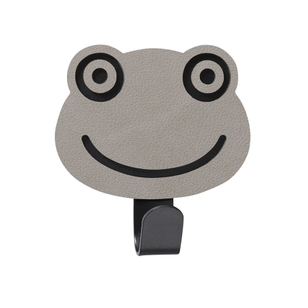 Knage Frog i læder - light grey